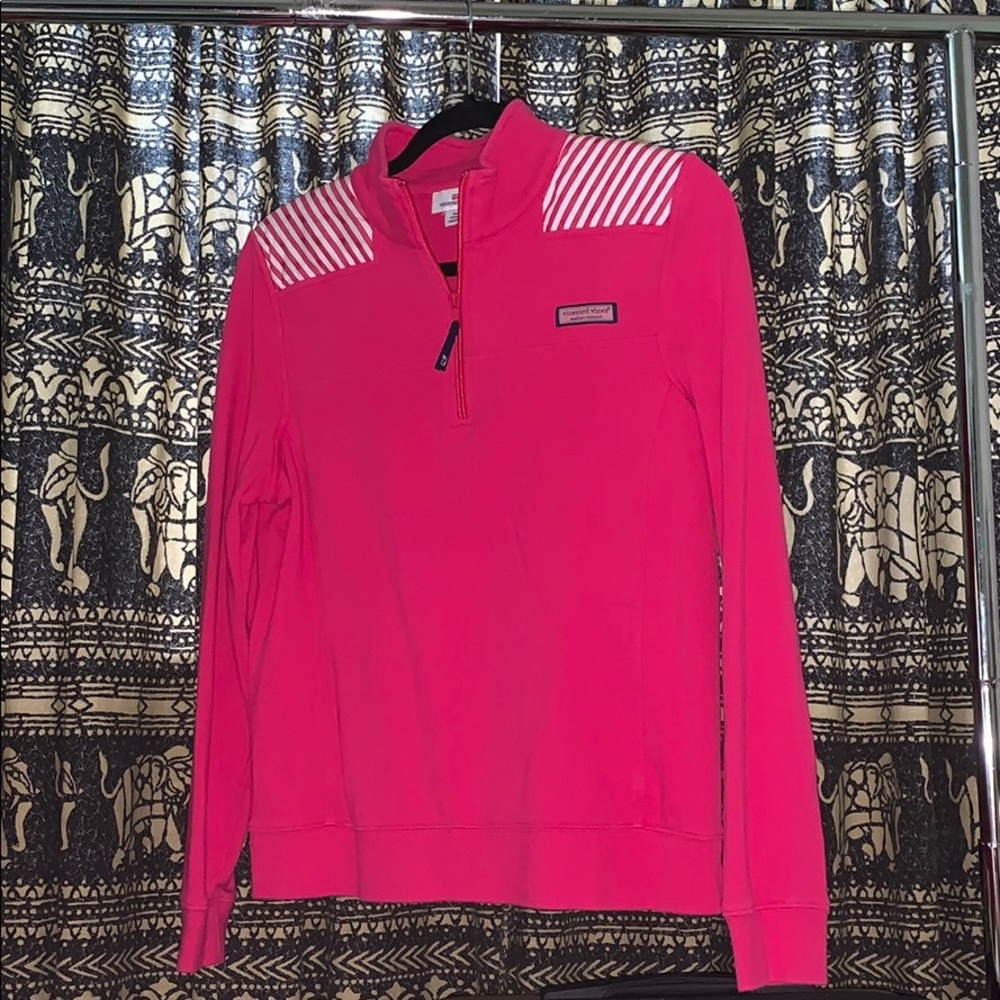 vineyard vines hot pink striped shep shirt